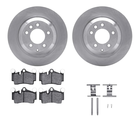 Dynamic Friction Co DFC Rotors with EURO 5000 Ceramic Brake Pads includes Hardware 6612-02048