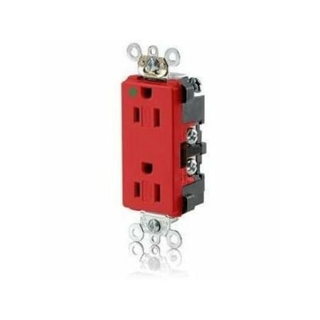 Leviton Extra Heavy-Duty Industrial Grade Decora Receptacle, 15 Amp, 125 Volt 16262-SGR