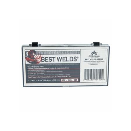 Best Welds Glass Magnifier Plate, 2 in x 4.25 in, 1.25 Diopter, Clear 901-932-145-125