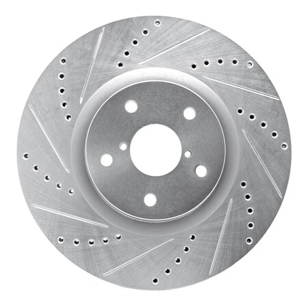 Dynamic Friction Co DFC Brake Rotor - Drilled and Slotted - Silver 631-13016L