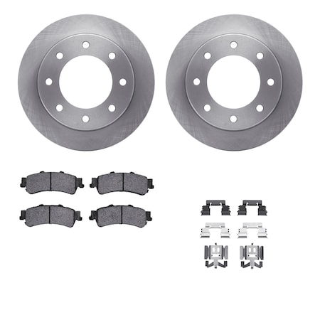Dynamic Friction Co DFC Brake Rotor- Heavy Duty Brake Pad includes Hardware 6412-46016