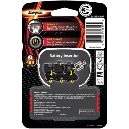 Eveready Vision HD Headlight, Red, 4PK EVEHDB32ECT