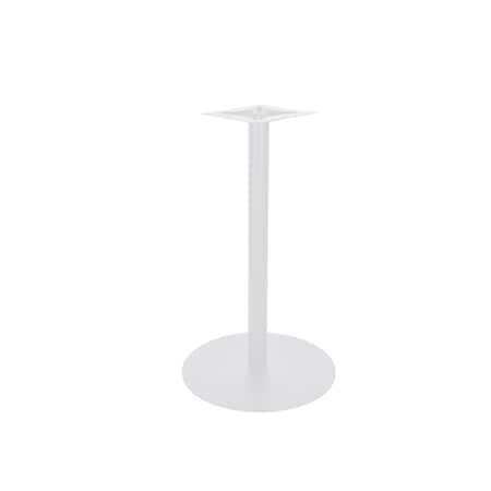 Bfm Seating Uptown - 24in Round Base - Bar Height - 3in Round Column - 11 7/8in Bolt-On Top Plate- White LP-24RWHT