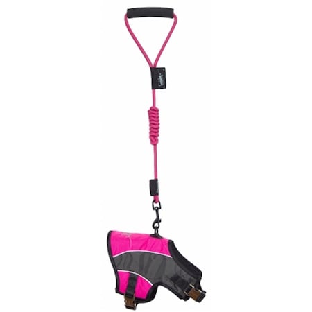 Petpurifiers Touchdog Reflective-Max 2-In-1 Premium Performance Adjustable Dog Harness And Leash, Pink - Small PE1616521