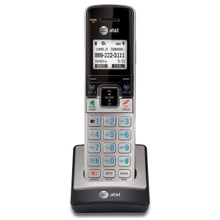 Att AT&T TL90073 Accessory Handset for AT&T TL96273 - 7 Hour Battery Talk Time - Black, Silver TL90073