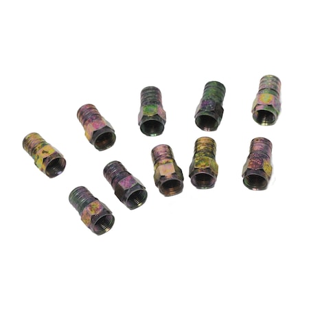 Crest Healthcare "F" Connector For Non-Plenum Grade Coaxial Cable, PK10 106479