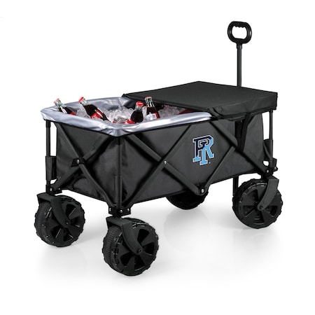 Picnic Time Family Of Brands NCAA Rhode Island Rams Adventure Wagon Elite All-Terrain Folding Beach Wagon 741-85-679-934-0