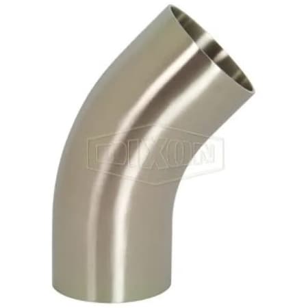 Dixon Weld Elbow, Series: B2KS, Fitting/Connector Type: 45 deg Elbow, 2-1/2 in Nominal Size, 0.065 in Thic B2KS-R250P