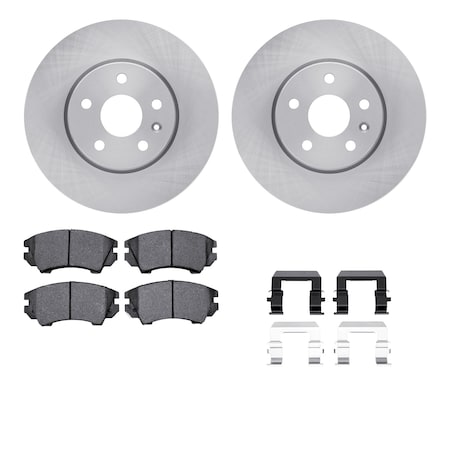 Dynamic Friction Co DFC Brake Rotor with 5000 Brake Pads and Hardware Kit 6512-45118
