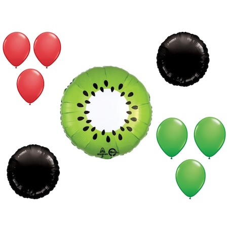 Loonballoon Tropical Kiwi Balloon Medium Shape Set 6x latex 2x shape 86045