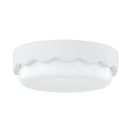 Mitzi Wave 3 Light Flush Mount 18 In. Ceramic Matte White H656503-CMW