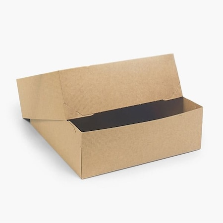 Nashville Wraps Recycled Kraft Pinstripe 2 Piece Gift Boxes, 14x14x5, 25PK KG17