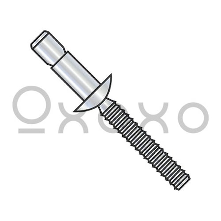 Oxoxo 3/16X.062-.270 Protruding Head Structural Rivet Aluminum Sleeve Clear Chromate, 4000PK 435447