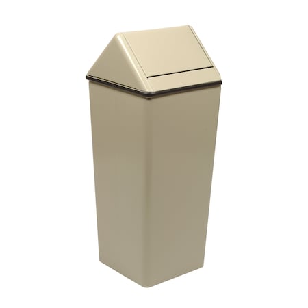 Witt Industries Medium Square Hamper with Swingtop, Almond 1411HTAL