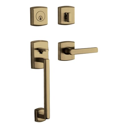 Baldwin Double Cylinder Entry Handlesets Antique Brass 85386.050.RDBL