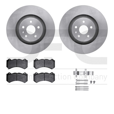 Dynamic Friction Co DFC Rotors with EURO 5000 Ceramic Brake Pads includes Hardware 6612-46063