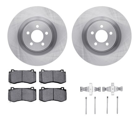Dynamic Friction Co DFC Rotors with EURO 5000 Ceramic Brake Pads includes Hardware 6612-39002