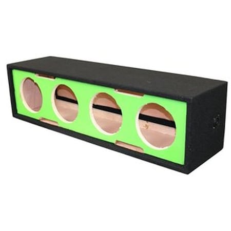 Deejay Led For 12-in Four Horn Side Speaker Enclosure GREEN Vinyl cloth colored D12H4VYGREENSIDE