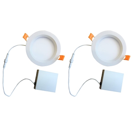Bulbrite 3" Canless 3000K, 50w Equivalent, New Construction Integrated LED Recessed Light Kit Metal JBOX, 2PK 861673