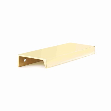 Schaub 5in Center to Center Sabre Edge Pull Unlacquered Brass Finish 10012-UNBR