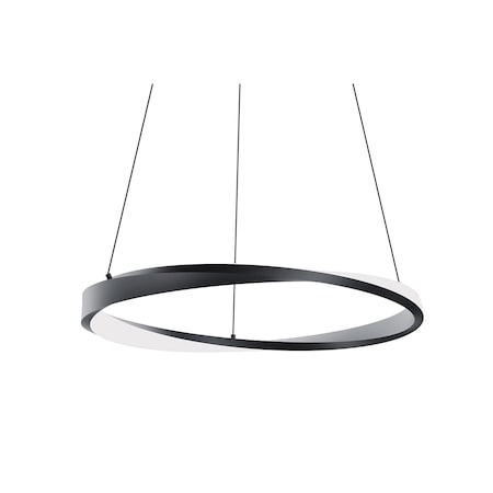 Afx Oberon 24in. LED Pendant - 40W - Black OBRP24LAJUDBK