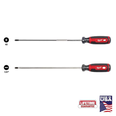 Milwaukee Tool Cushion Grip Screwdriver, Box, 3 1/2"L MT200-2L