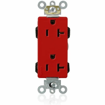 Leviton Commercial Grade Decora Receptacle, 20 Amp, 125 Volt M1636-R