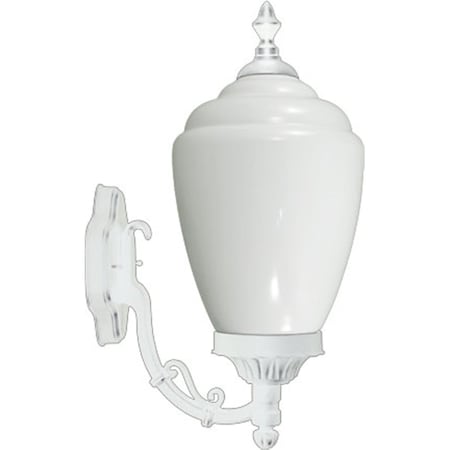 Intense Powder Coated Cast Aluminum Wall Light Fixture, White - 19.25 x 8.75 x 11.63 in. IN2939228