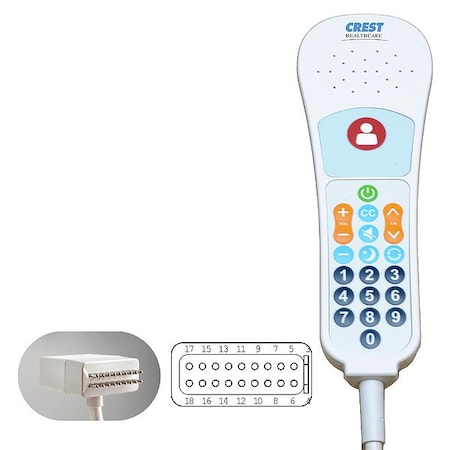 Crest Healthcare Pillow Speaker, 8 ft Cable L EN1801EXABA627AJ1