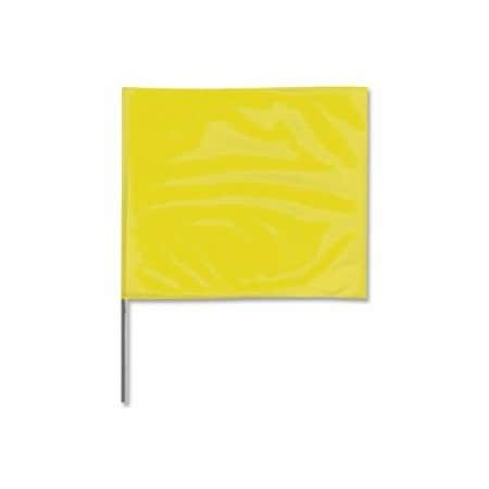 Presco Stake Flag, 4 in x 5 in, 36 in H, Yellow, 100PK 764-4536Y
