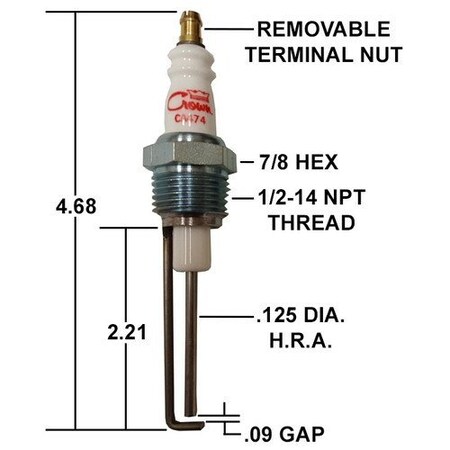 Crown Engineering Crown Igniter Replaces I-64-7 CA474