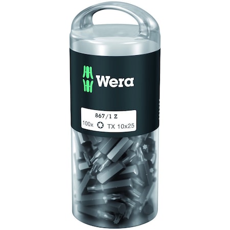 Wera 867/1 TORX DIY 100, TX 10 x 25 mm, 100 pieces 5072446001