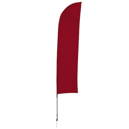 Showdown Displays 10.5 Ft Solid-Color Value Blade Sail Sign Kit (Single-Sided With Spike Base) - Og Red 191548-OGRD