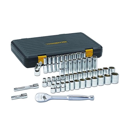Gearwrench 49 Piece 1/2" Drive 6 Point 120XP Standard & Deep SAE/Metric Mechanics Tool Set 80700P