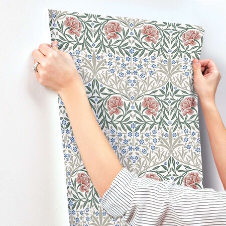 A-Street Prints Oxford Union Pink Floral Vines Wallpaper 4171-82044