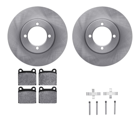 Dynamic Friction Co DFC Rotors with EURO 5000 Ceramic Brake Pads includes Hardware 6612-22007