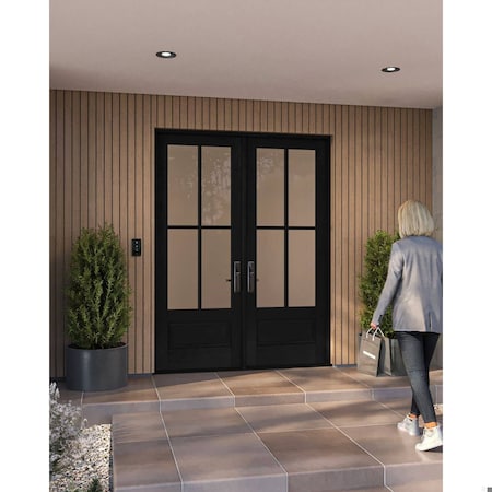 Doornmore G7504, 74.5" x 98" ( 2x36" Door) Left Hand, Mahogany SDL 4 Lite, 3/4 Lite Exterior Door G7504-SW-3696_2_LI