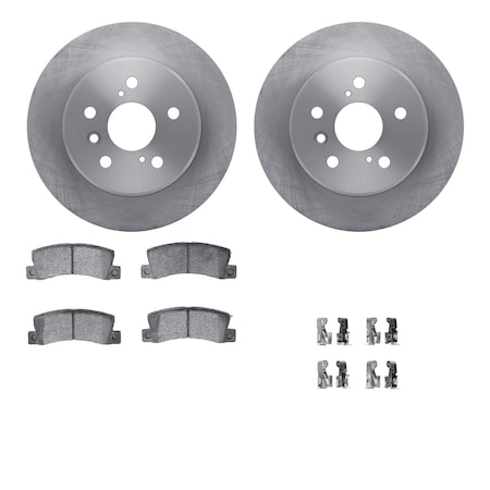 Dynamic Friction Co DFC Brake Rotor with 5000 Brake Pads and Hardware Kit 6512-76320
