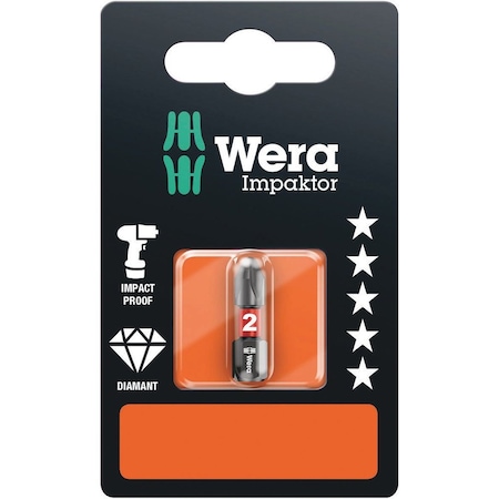 Wera 851/1 IMP DC SB Impaktor bits, PH 3 x 25 mm 5073917001