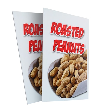 Signmission Roasted Peanuts, Plastic Signs Only 24 Inch x 36 Inch, Corrugated Plastic, 2PK CSB-2436-2PACK-Roasted Peanuts