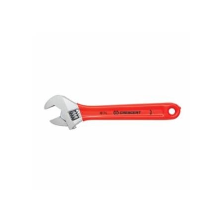 Crescent Cushion Grip Adjustable Wrenches, 10 in Long, 1 5/16 in Opening, Chrome, Carded 181-AC210CVS