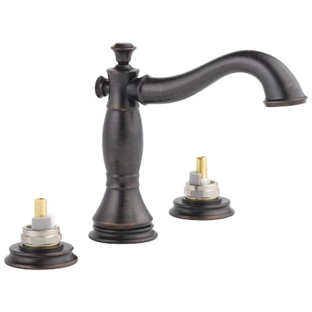 Delta Cassidy Two Handle Widespread Bathroom Faucet - Less Handles 3597LF-RBMPU-LHP