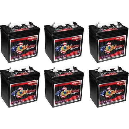 Us Battery 6V 208Ah Deep Cycle Flooded Battery Group GC2, 6PK US 1800 XC2
