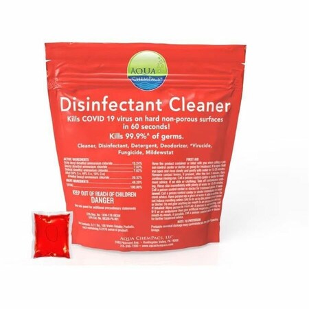 Diversey Aqua ChemPacs Disinfectant Cleaner Pods, Marine Scent, 100 Chem Pacs, 4PK 9321131