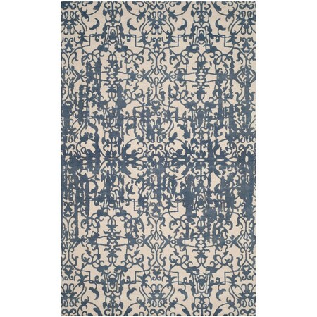 Safavieh Restoration VIntage Small Rectangle Area RugIvory & Blue 4 x 6 ft. RVT101A-4
