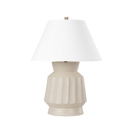 Troy Lighting Selma 1 Light Table Lamp 20.5 In. Ceramic Unglazed Gray PTL1023-CUG