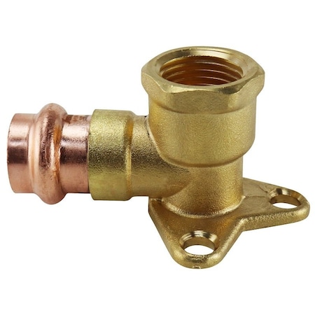 Apollo Drop Ear Elbow, 1/2 in, FPT x Press Fit, 90 deg Angle, Brass/Copper, 300 psi Pressure XPRDEE12