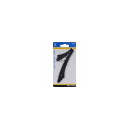 Hillman House Address Number 7, Nail-On, Black Plastic, 4 In. 839764
