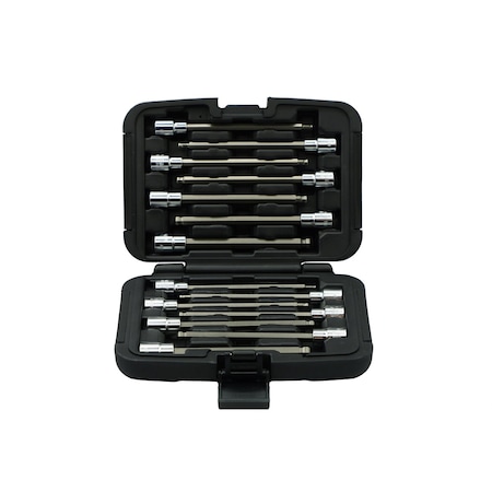 Vim Tools 14 Pc. Master 6'' Long Ball Hex Driver Set - 3/8'' Dr. BHXLM100