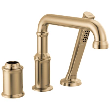 Delta Broderick Three Hole Roman Tub Trim with Hand Shower - Less Handle T3784-CZ-PR-LHP